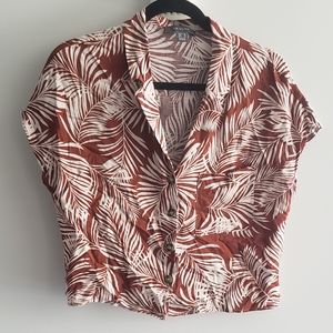 🌸3 For 15🌸 Primark | Palm Leaf | Cropped Shirt